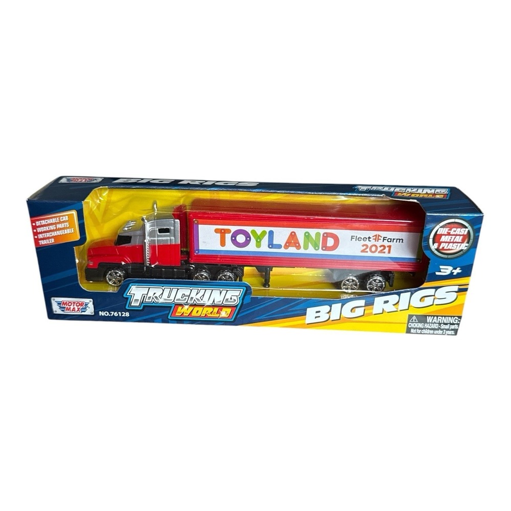 Motor Max Trucking World Big Rigs Truck Trailer Die Cast Fleet Farm 2021 New